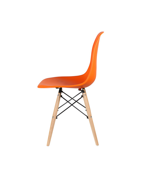 Стул обеденный EAMES DSW WX-503, пластик оранжевый